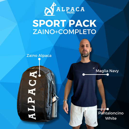 SPORT PACKS Zaino bianco + completo navy w