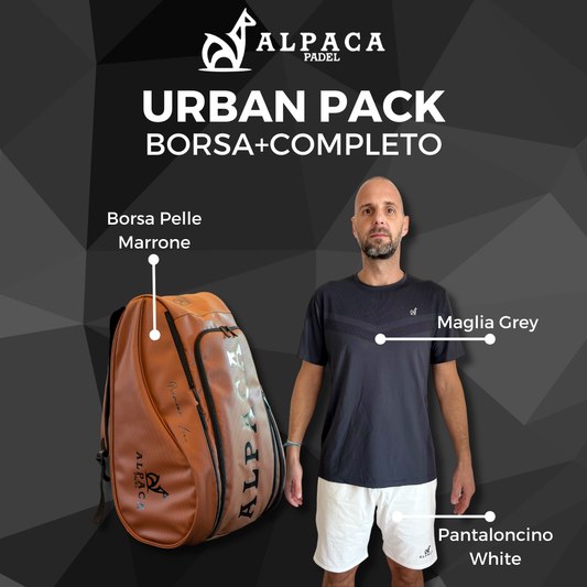 URBAN PACKS Borsa Marrone + completo grey w