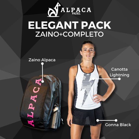 ELEGANT PACKS zaino rosa + completo grey&white